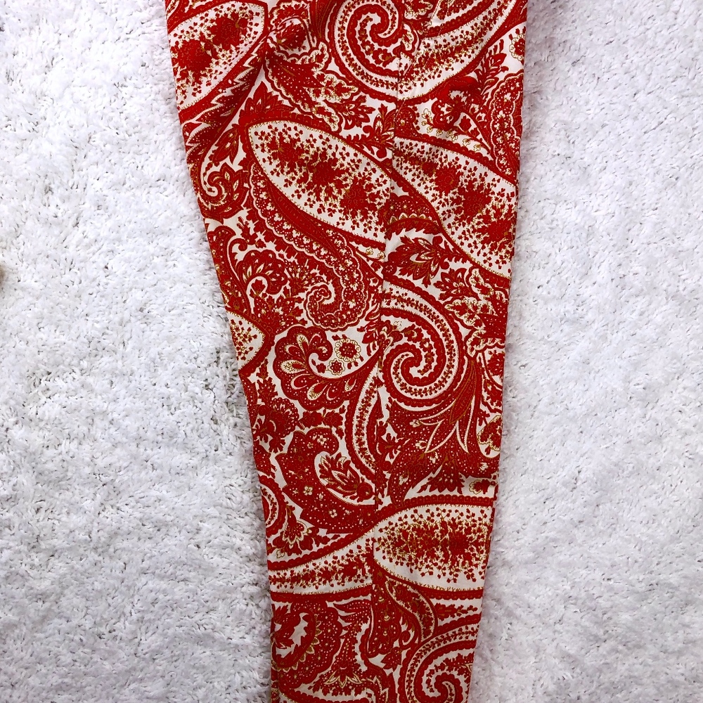 🌸J CREW PAISLEY CAPRI PANTS-CITY FIT